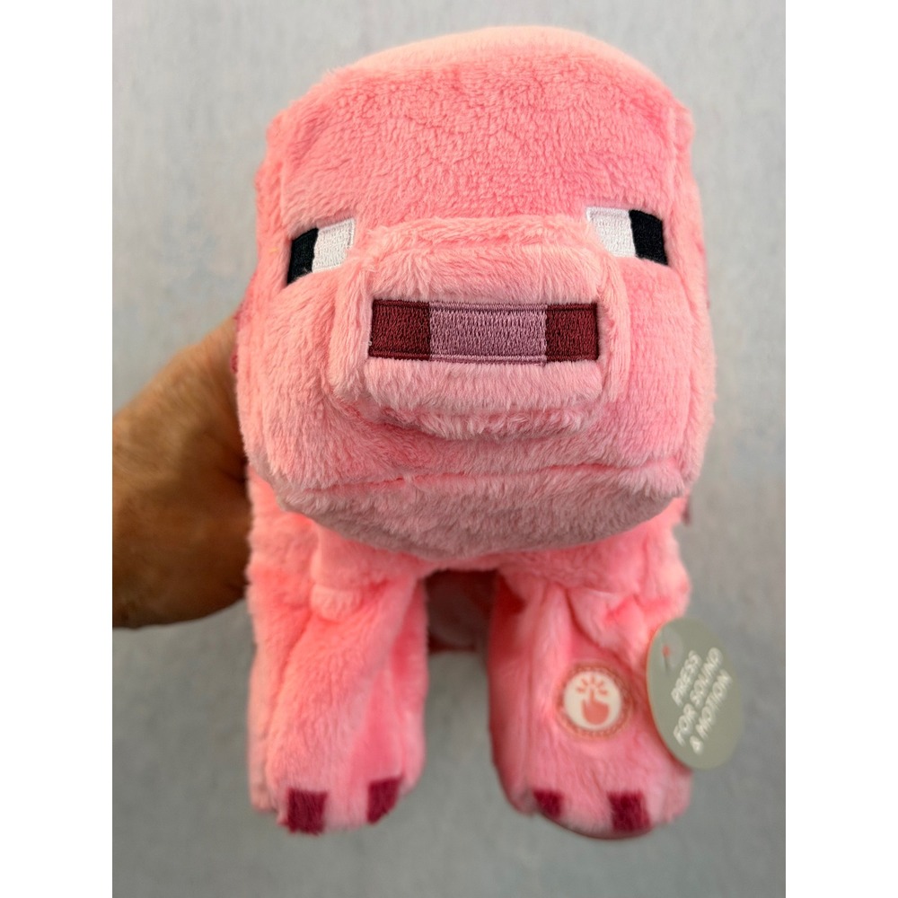 Hallmark Minecraft Pig Plush with Sound and Motion Pink Interactive Toy 2025 new